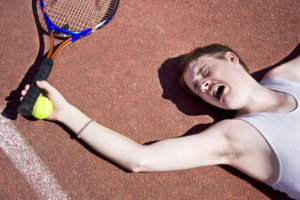 Tennis Player with Tennis Elbow Pain